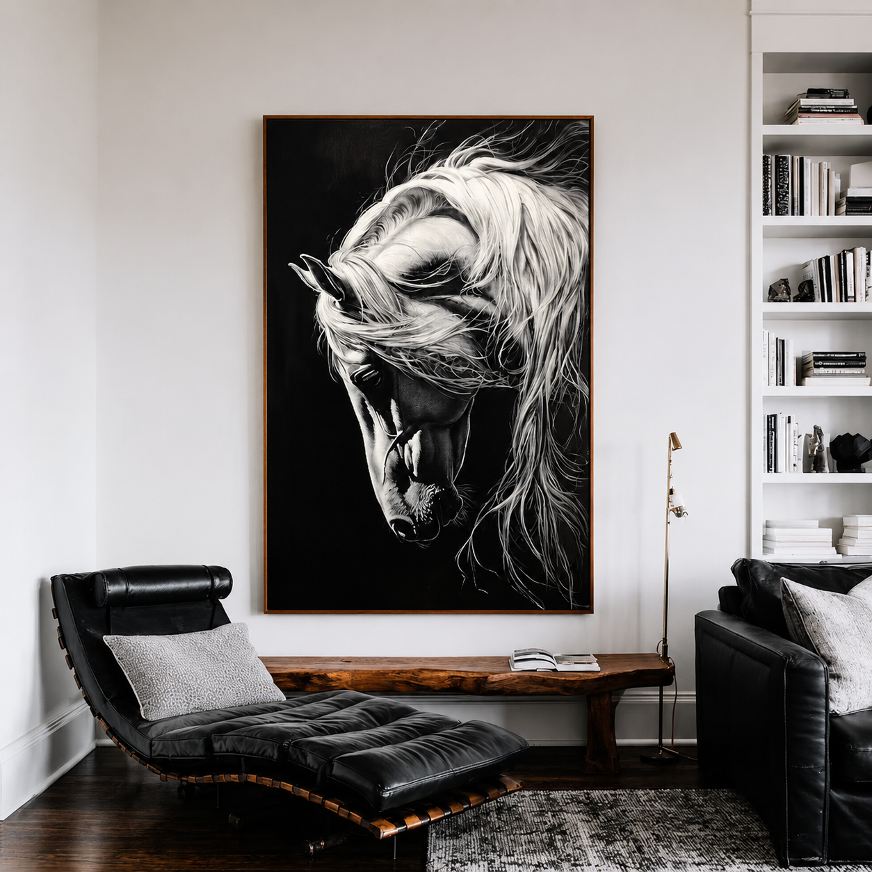 Black & White Horse Art