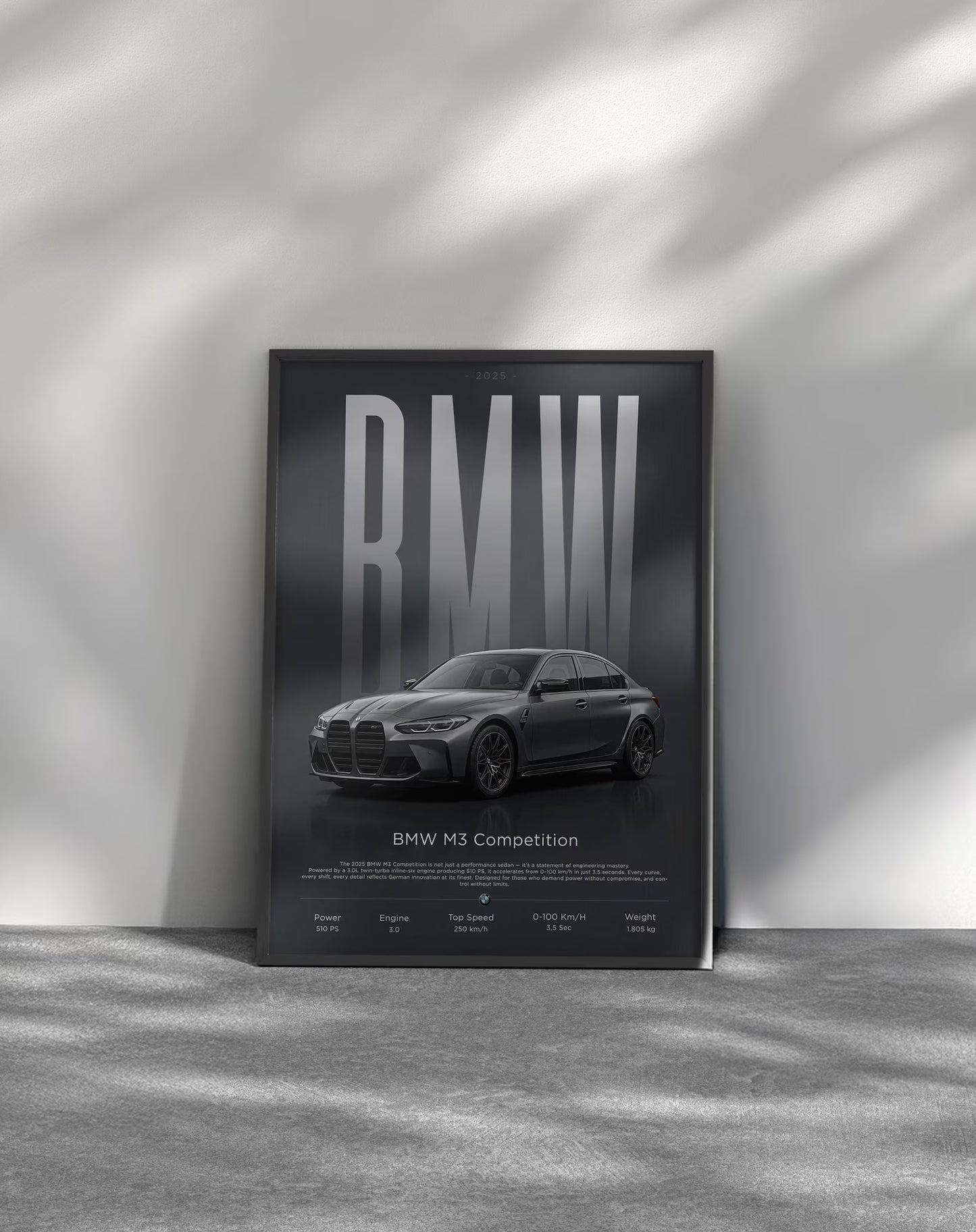 BMW Poster: Luxury SUV Car Lover Print.