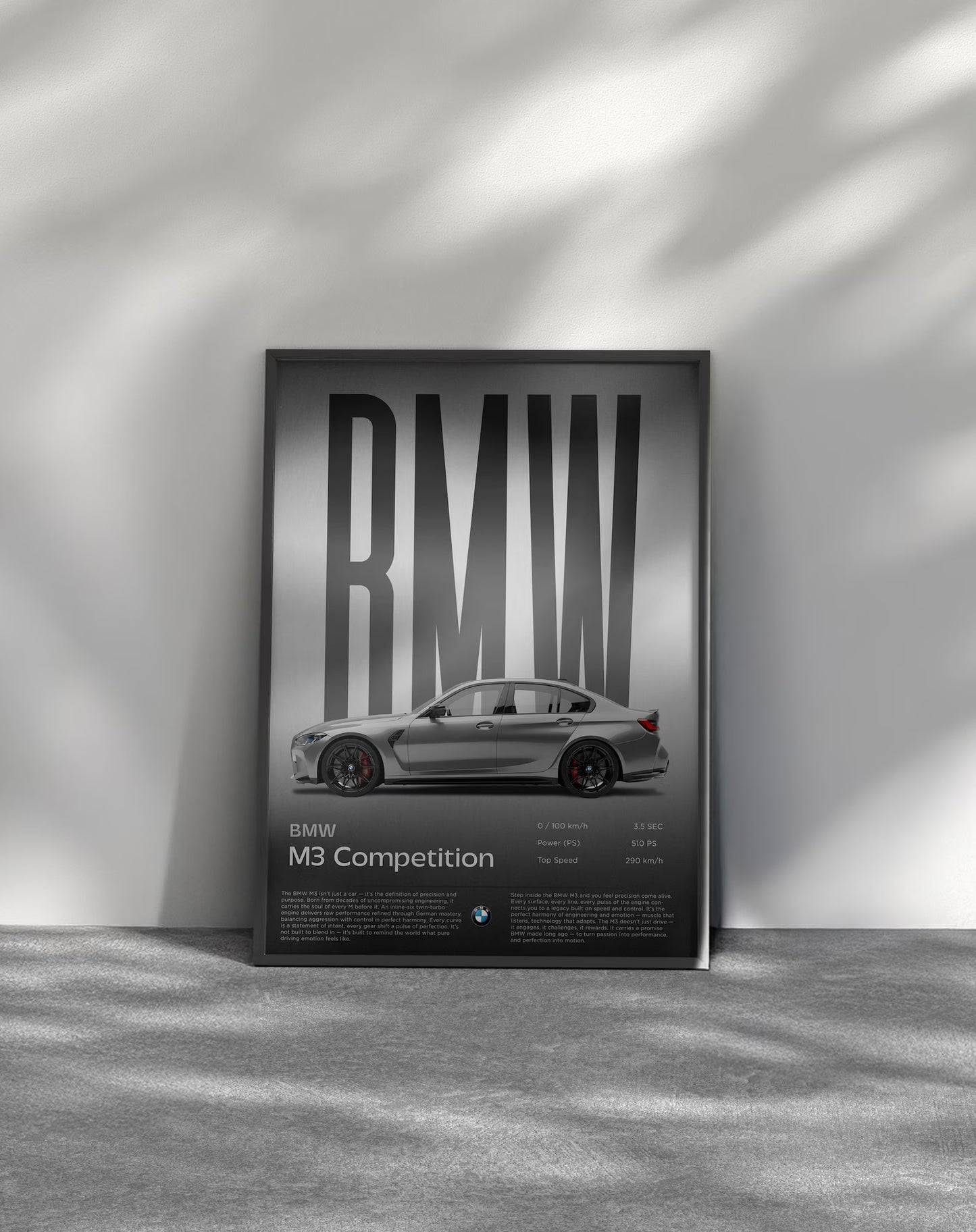 BMW M3 Poster: Luxury SUV Car Lover Print.