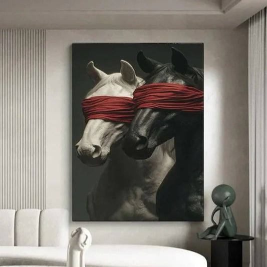 Blindfold Horse Wall art