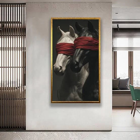 Blindfold Horse Wall art