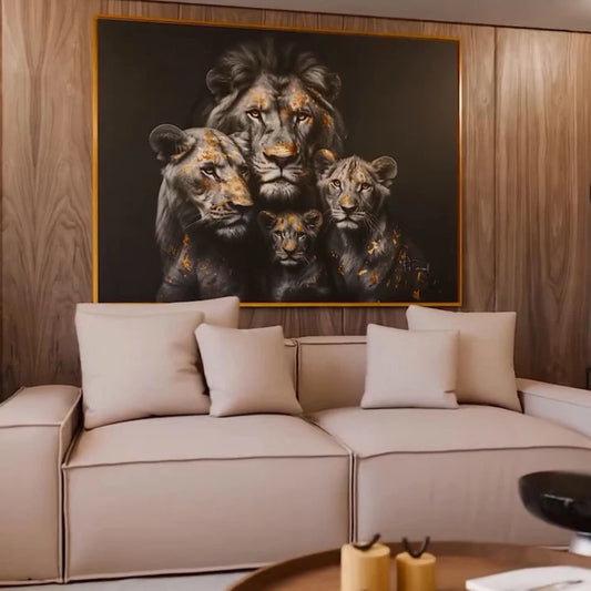 Golden Leaf Lion Family.