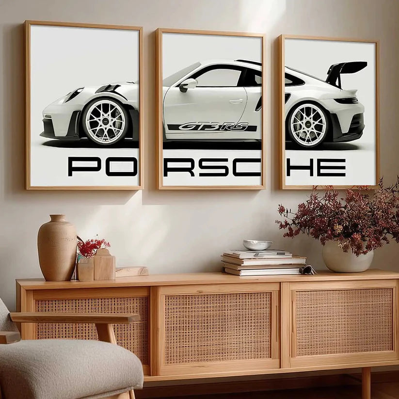 Big Porsche Cars Wall Art Paintings for Living Room Bedroom