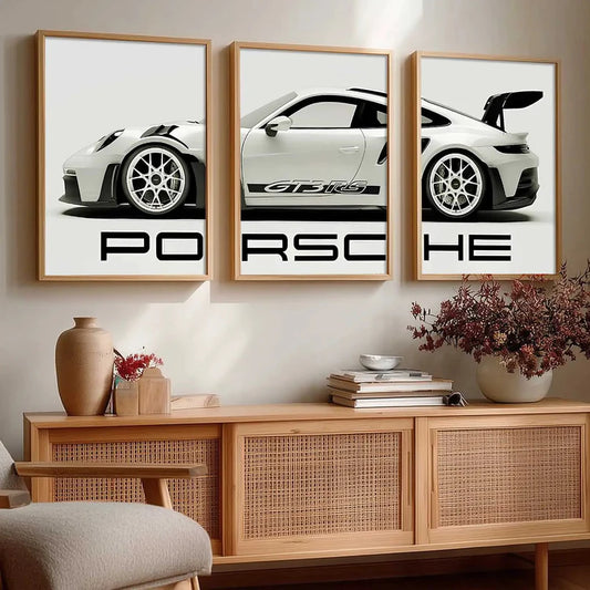 Big Porsche Cars Wall Art Paintings for Living Room Bedroom