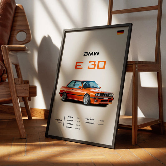 BMW E30  : Luxury SUV Car Lover Print.