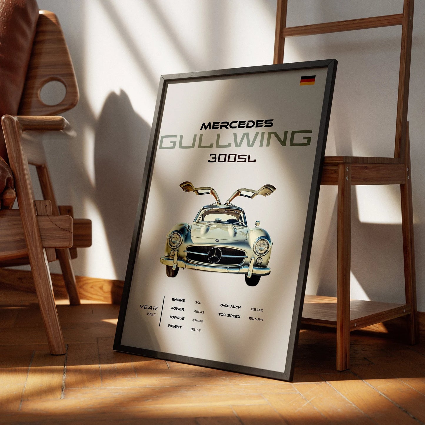MERCEDES 300SL Poster  : Luxury SUV Car Lover Print.