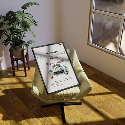 MERCEDES 300SL Poster  : Luxury SUV Car Lover Print.