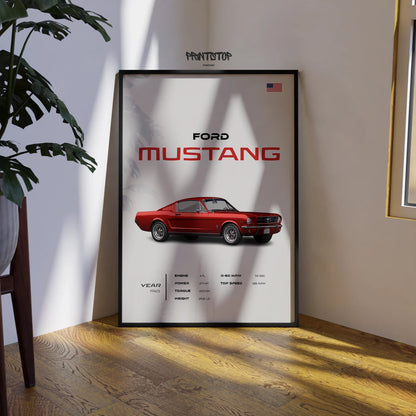 MUSTANG Poster  : Luxury SUV Car Lover Print.