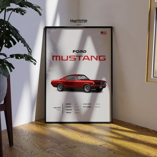 MUSTANG Poster  : Luxury SUV Car Lover Print.