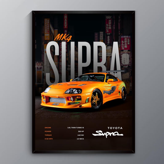 SUPRA MK4  Poster  : Luxury SUV Car Lover Print.