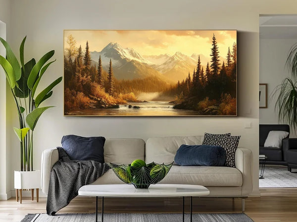 Gold Forest Wall Art Mountain