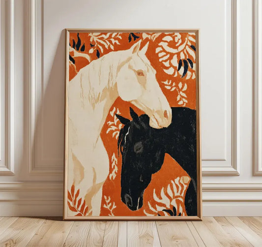 Horse Art Poster, Modern Equestrian Wall Art