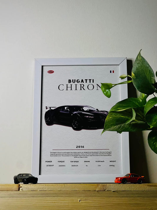 BUGGATI CHIRON : Luxury SUV Car Lover Print.